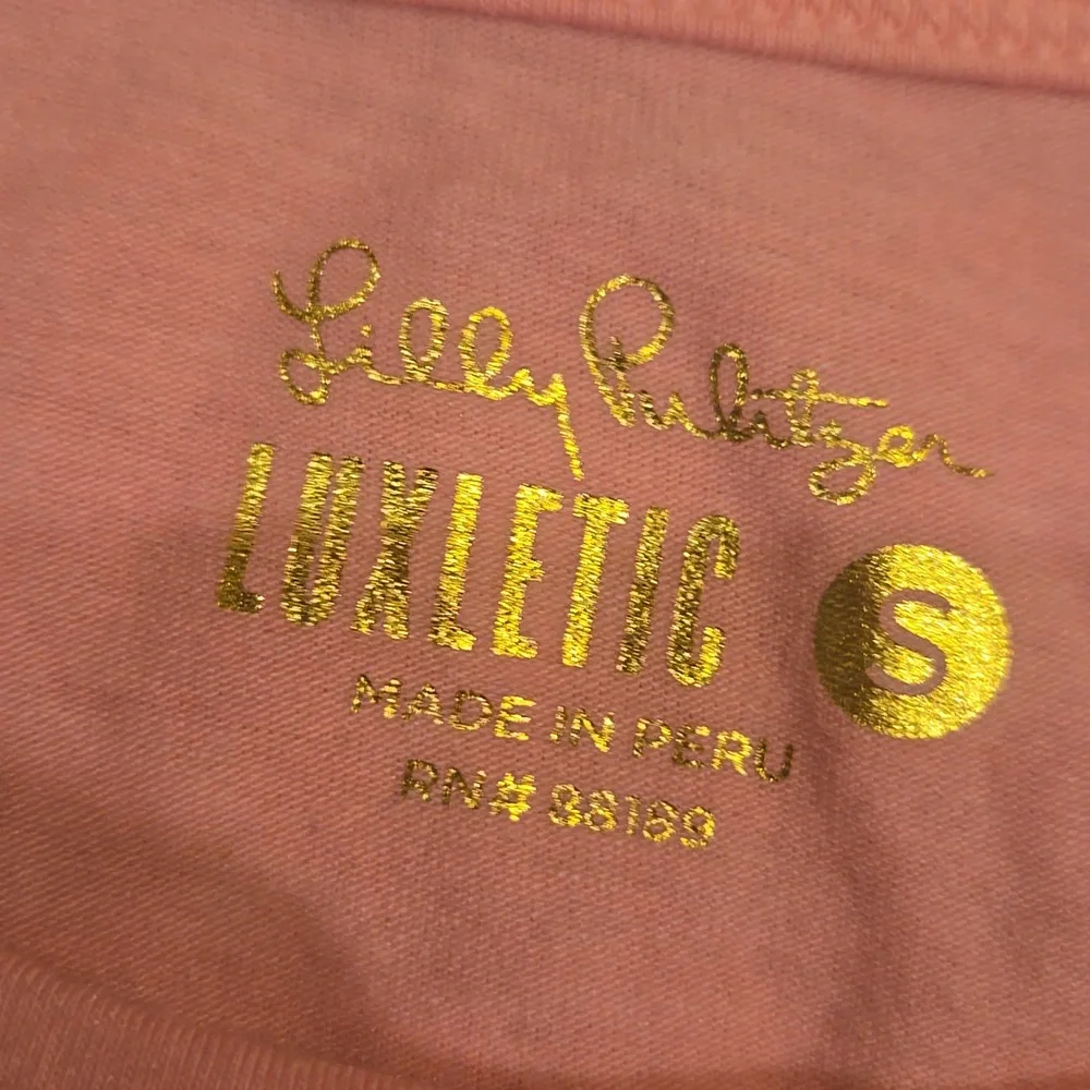 Lilly Pulitzer Luxletic Twist Front Long Sleeve Bubblegum Pink Tee - Picture 2 of 7